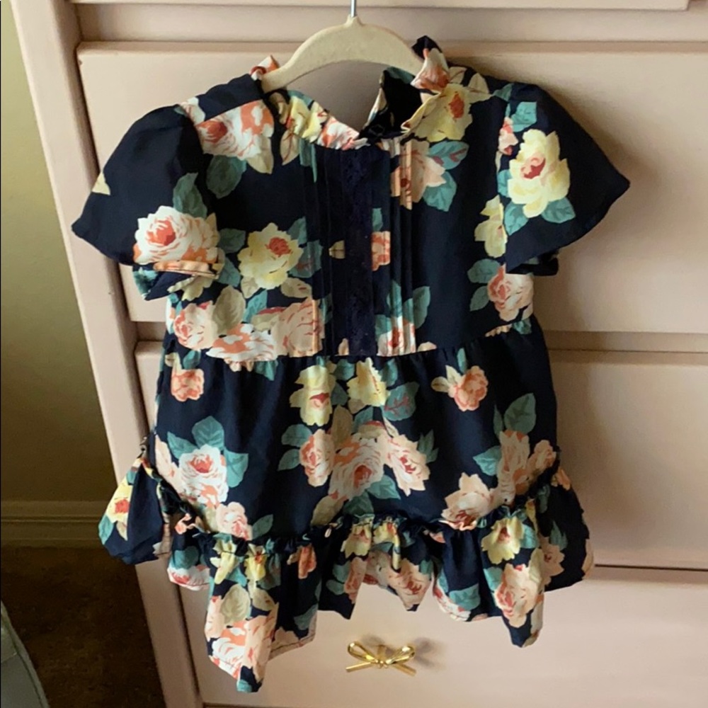 Janie and Jack silk floral dress 6-12 months